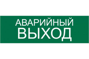 18614827 Наклейка 300х100 Аварийный выход 10FC0417 Контур Лайн