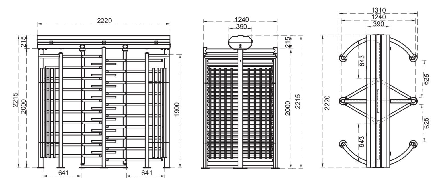Турникет в полный рост CAME BTX300N1-D ARCH-00121819 - Вид №2