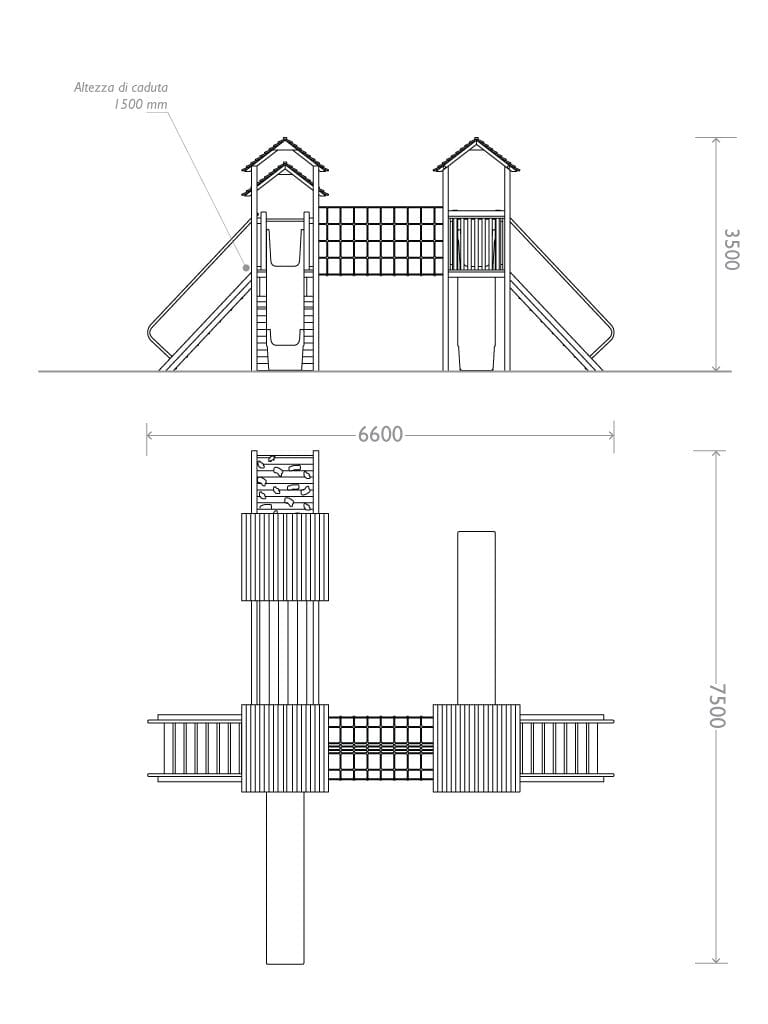 Рециркулированная пластиковая игровая структура EUROCOMITALIA COMBI ADVENTUIRE ARCH-00114936 - Вид №3