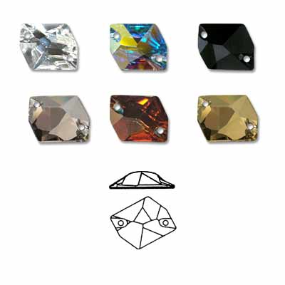 3265 Страз пришив. Crystal 20 x 16 мм кристалл белые (crystal 001) Сваровски 