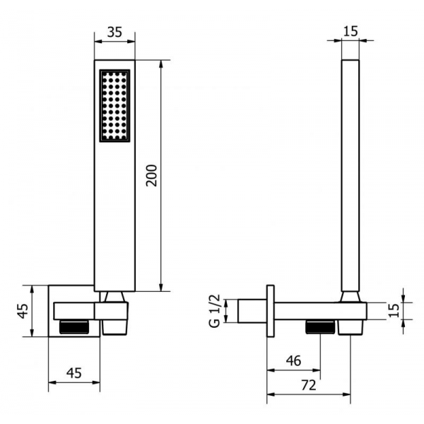 Ручной душ Cezares STELLA-KD-01-Cr - Вид №1