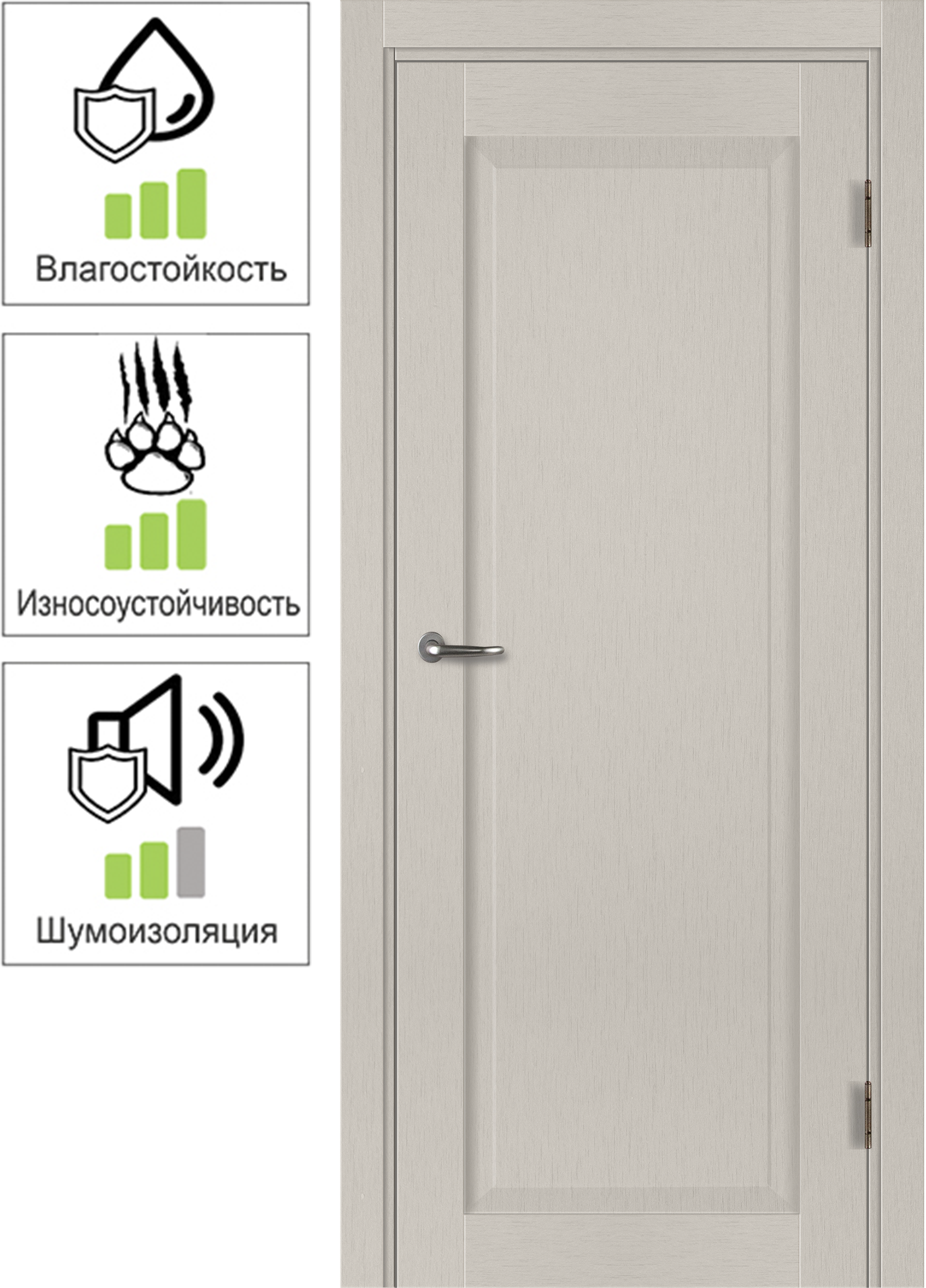 82636293 Дверь межкомнатная Пьемонт глухая Hardflex ламинация цвет платина светлая 80х200 см (с замком и петлями) STLM-0032447 МАРИО РИОЛИ