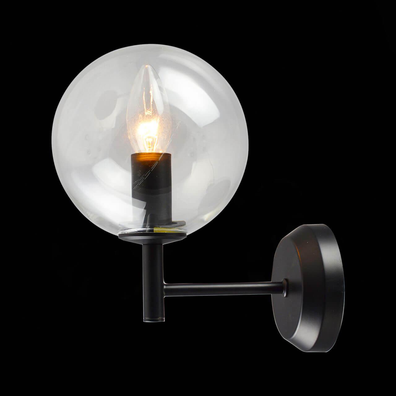 Бра со стеклянным плафоном черное Rosello SL424.401.01 ST LUCE ROSELLO 00-3929374 Прозрачный;черный  - Вид №1