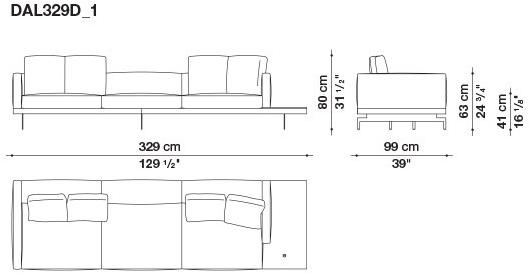 B&B Italia 3-х местный тканевый диван Dock sun-id-1376507 - Вид №64