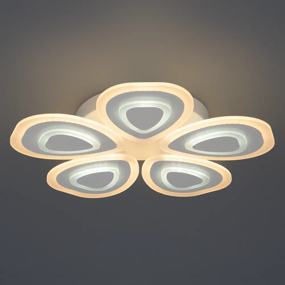 Люстра потолочная светодиодная Escada 10223/5LED 94W с пультом управления, 28 м², регулируемый белый свет, цвет белый 88294278 STLM-2039655  - Вид №1