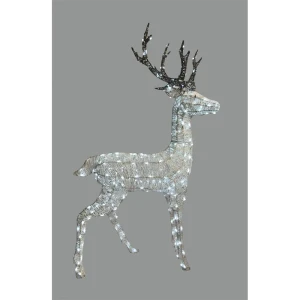 Светящаяся электрическая фигура Олень для улицы 260 светодиодов 130 см цвет белый