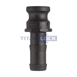 Камлок полипропиленовый тип E, ниппель с хвостовиком 1", TL100EPP TITAN LOCK