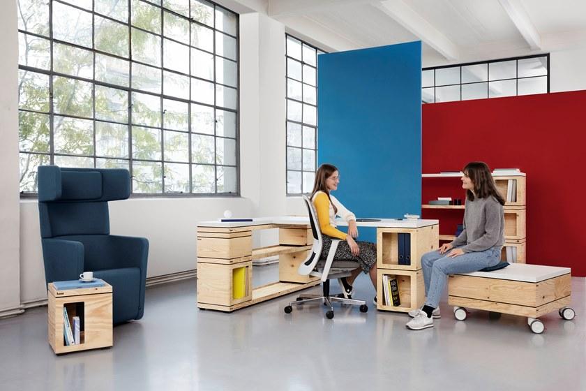 BENE Многофункциональное рабочее место из фанеры для открытого пространства Pixel sun-id-1443529 - Вид №23