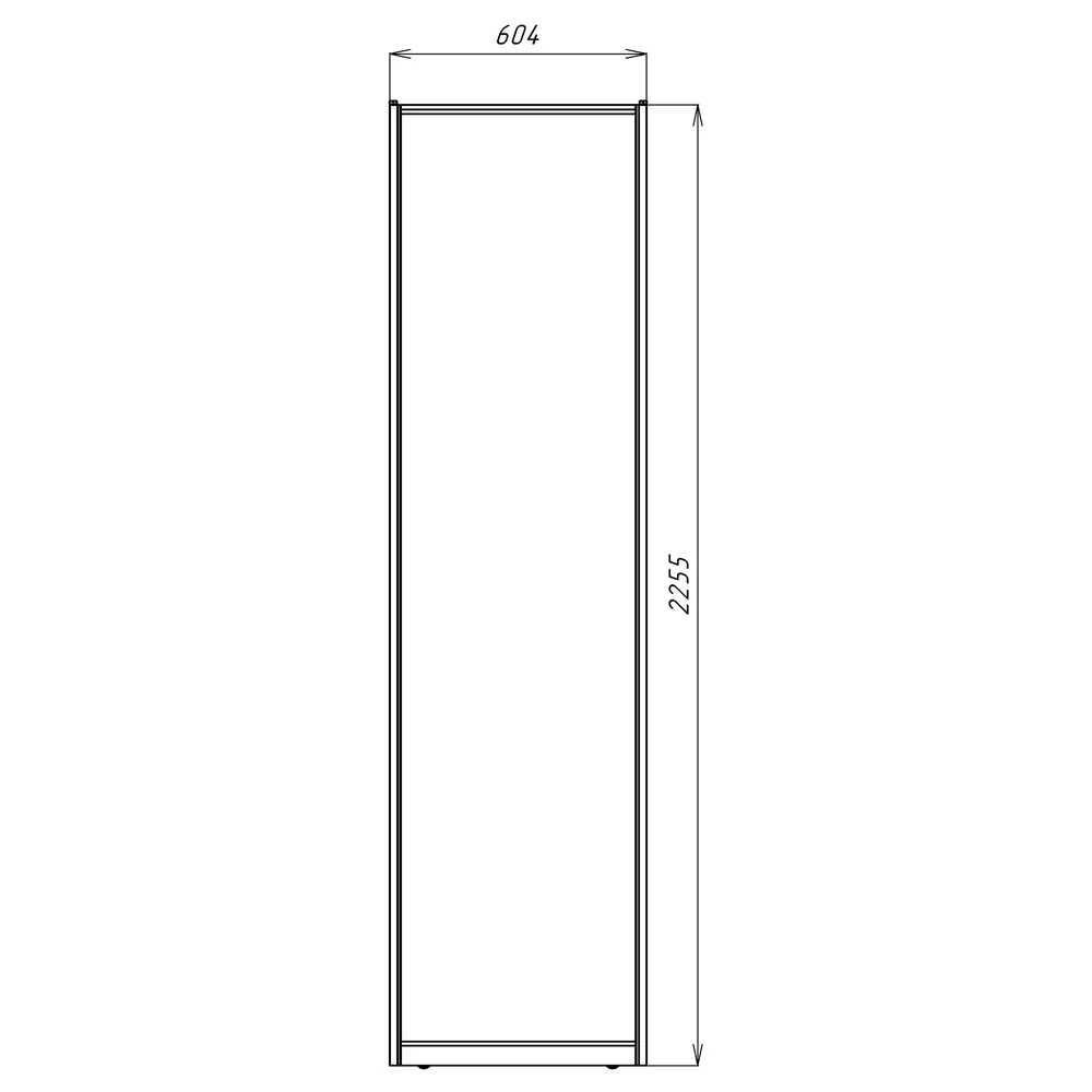 Дверь-купе KONSENSA 225.5x60.4 см МДФ цвет белый профиль матовое серебро STLM-2004791 - Вид №12