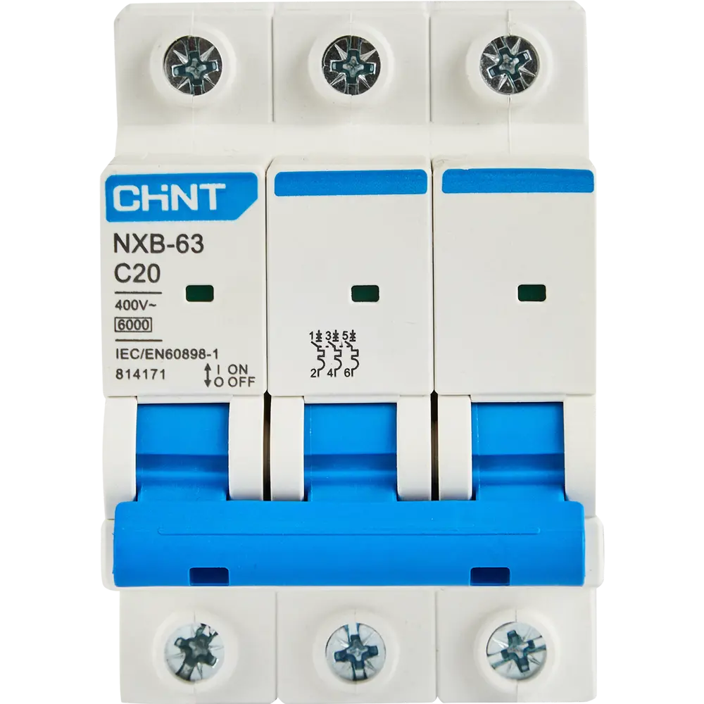 Автоматический выключатель CHINT NXB-63 3P C20 А 6 кА 85334570 STLM-2095602  - Вид №1