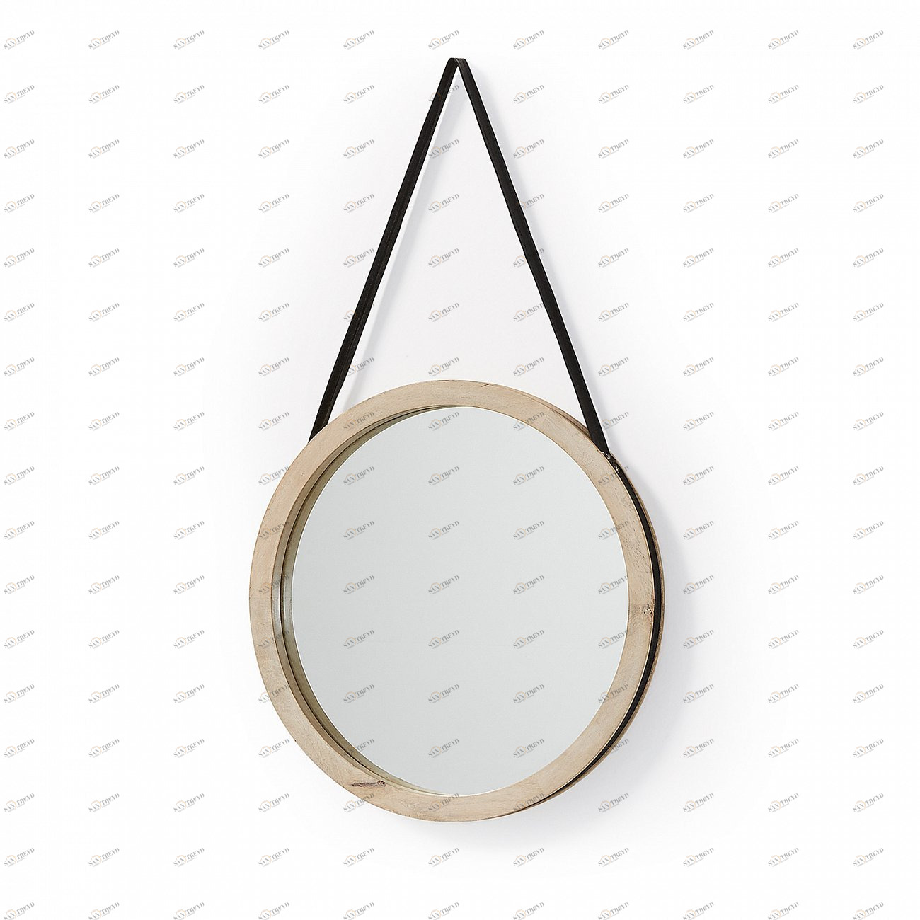 Зеркало на ремне круглое деревянное Gyda от La Forma LA FORMA GYDA 342833 Натуральный 