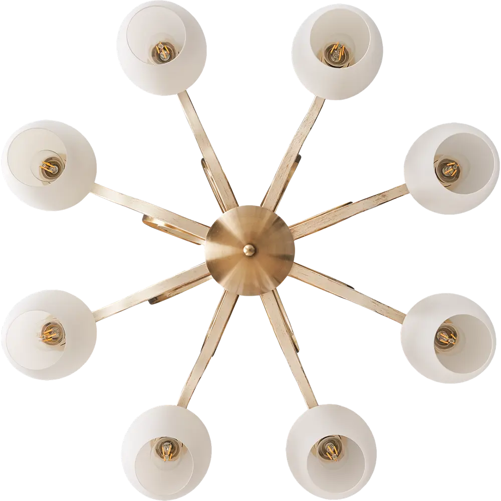 Люстра Porto 5255-8 8хЕ27х60 Вт металл/стекло, цвет античная бронза LAMPLANDIA STLM-2130561 - Вид №1