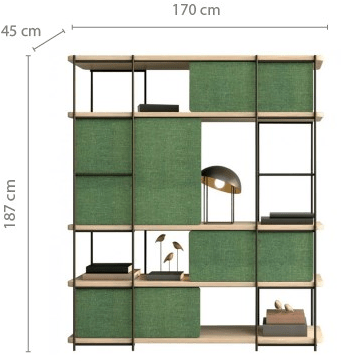 Momocca Книжный шкаф из дуба Julia Je07 - Вид №10