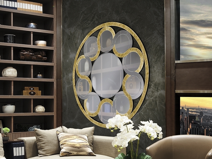 109213 Зеркало золотое 120Ø Schuller Zendaya  - Вид №3