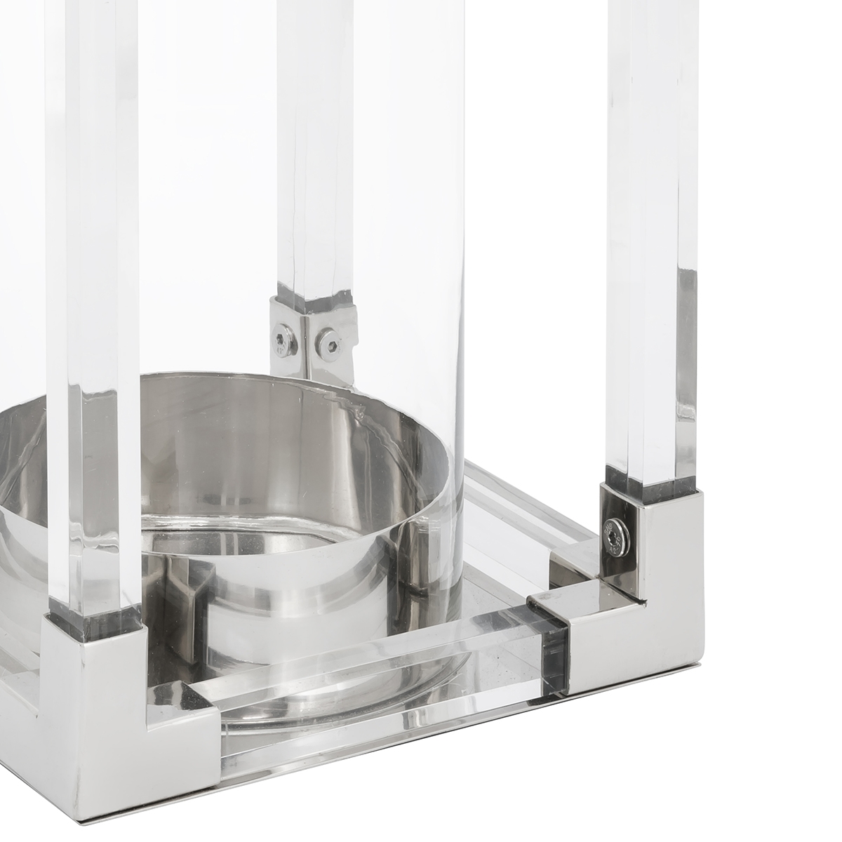 300197-02 ABHIKA ФОНАРЬ ЛЮСИ МД SILVER  - Вид №1