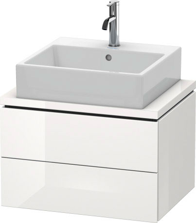 LC580501818 Тумбочка для компактной консоли L-Cube #LC5805 620 x 477 мм Белый матовый, декор Duravit - Вид №2