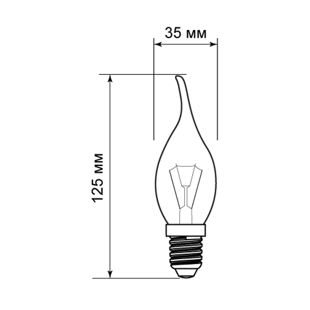 Лампа Bellight E14 60Вт теплый свет для интерьерных светильников 15062431 STLM-0005283 - Вид №4