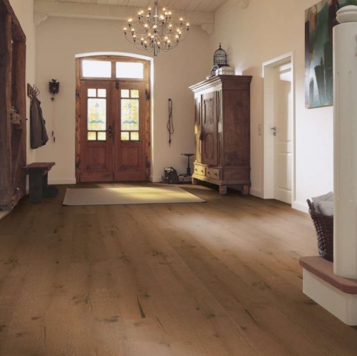 Широкий паркет Meister HD 300 Lindura Коньяк 8415 Дуб Рустик с брашью (Текстурированная) 2200х270 мм 2300200114 - Вид №8