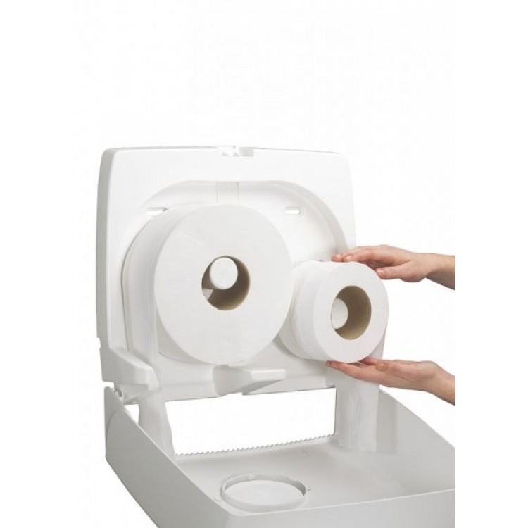 6991 Kimberly Clark Диспенсер для туалетной бумаги в больших рулонах из пластика белый Kimberly Clark Professional Aquarius Jumbo Non-Stop 6991 белый  - Вид №1