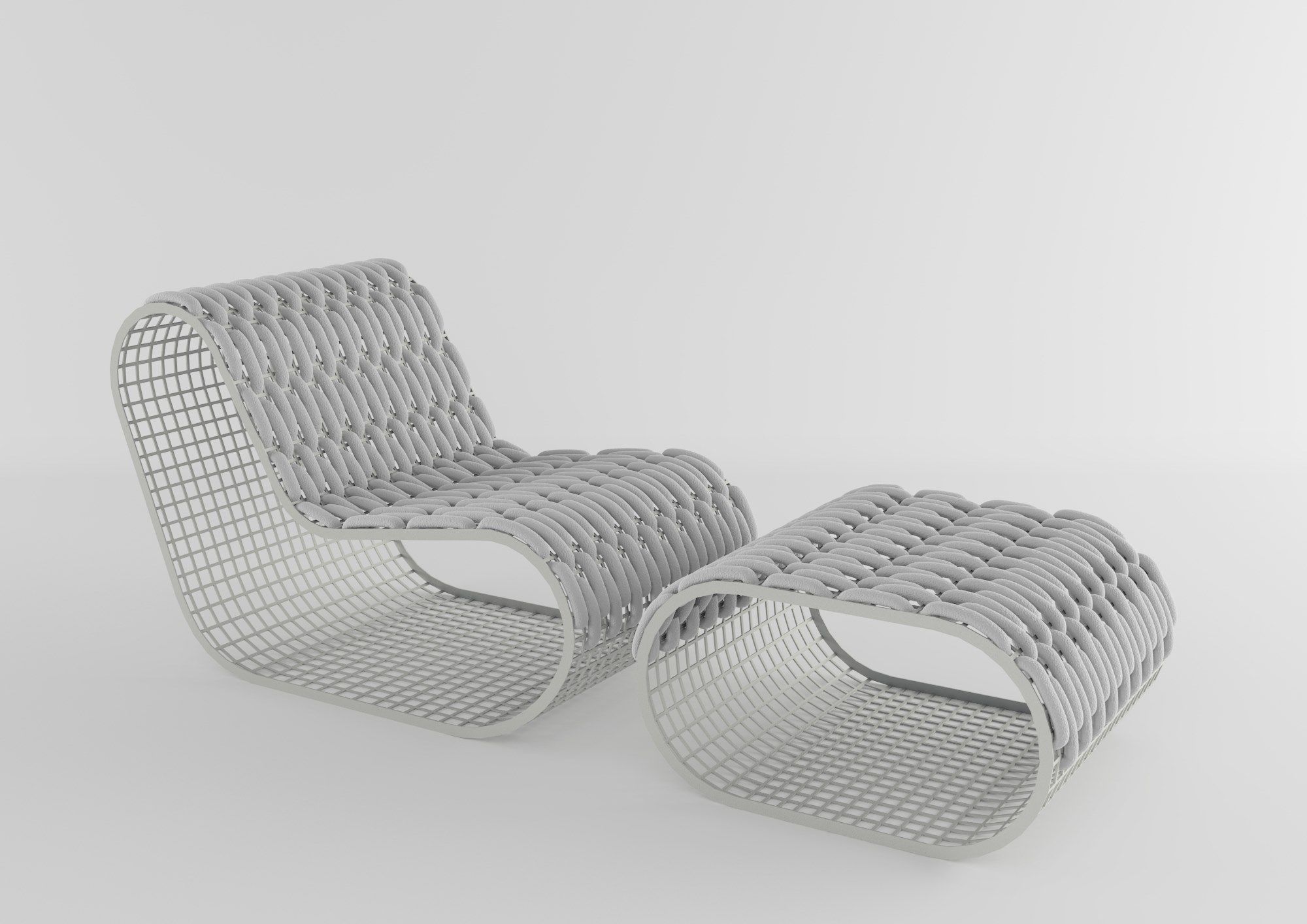 Кресло-качалка из алюминия и веревки GANDIABLASCO Buit ARCH-00107204 - Вид №4