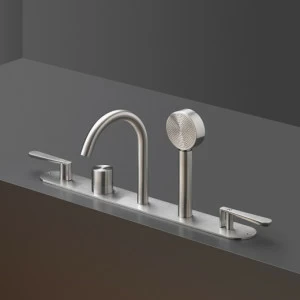 колесный диск установлен термостатический смеситель набор с носиком H. 190 мм </span>, двойная ручка и выдвижная круглые ручной душ диаметр 70 мм  LTZ35 CEADESIGN