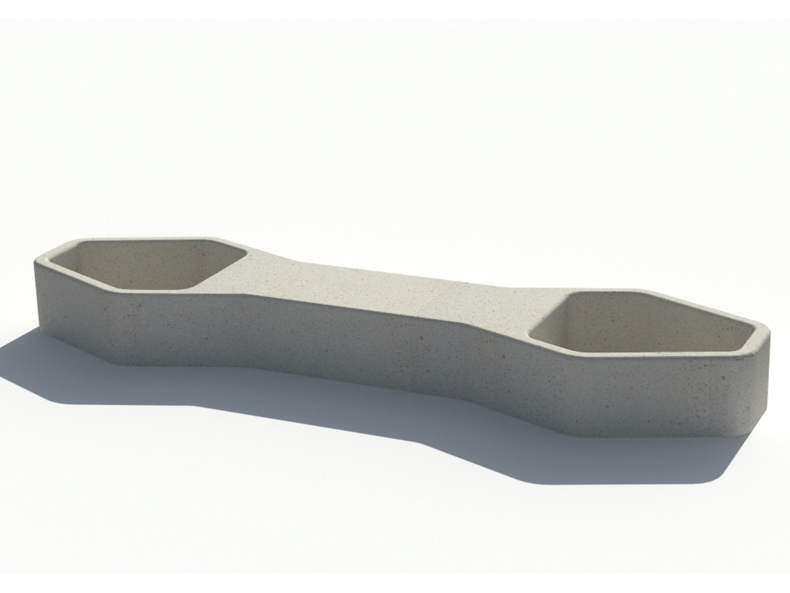 Реконструированная каменная скамья со встроенной плантатором Viscio Urban Design SPANNER ARCH-00101119 - Вид №1