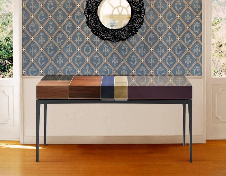 Malabar Прямоугольная консоль из орехового дерева с ящиками Proportion sun-id-1484711 - Вид №3