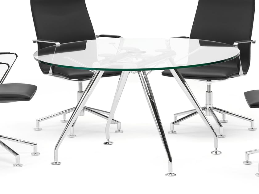 Круглый стеклянный стол для встреч Spiegels .sun ARCH-00051876