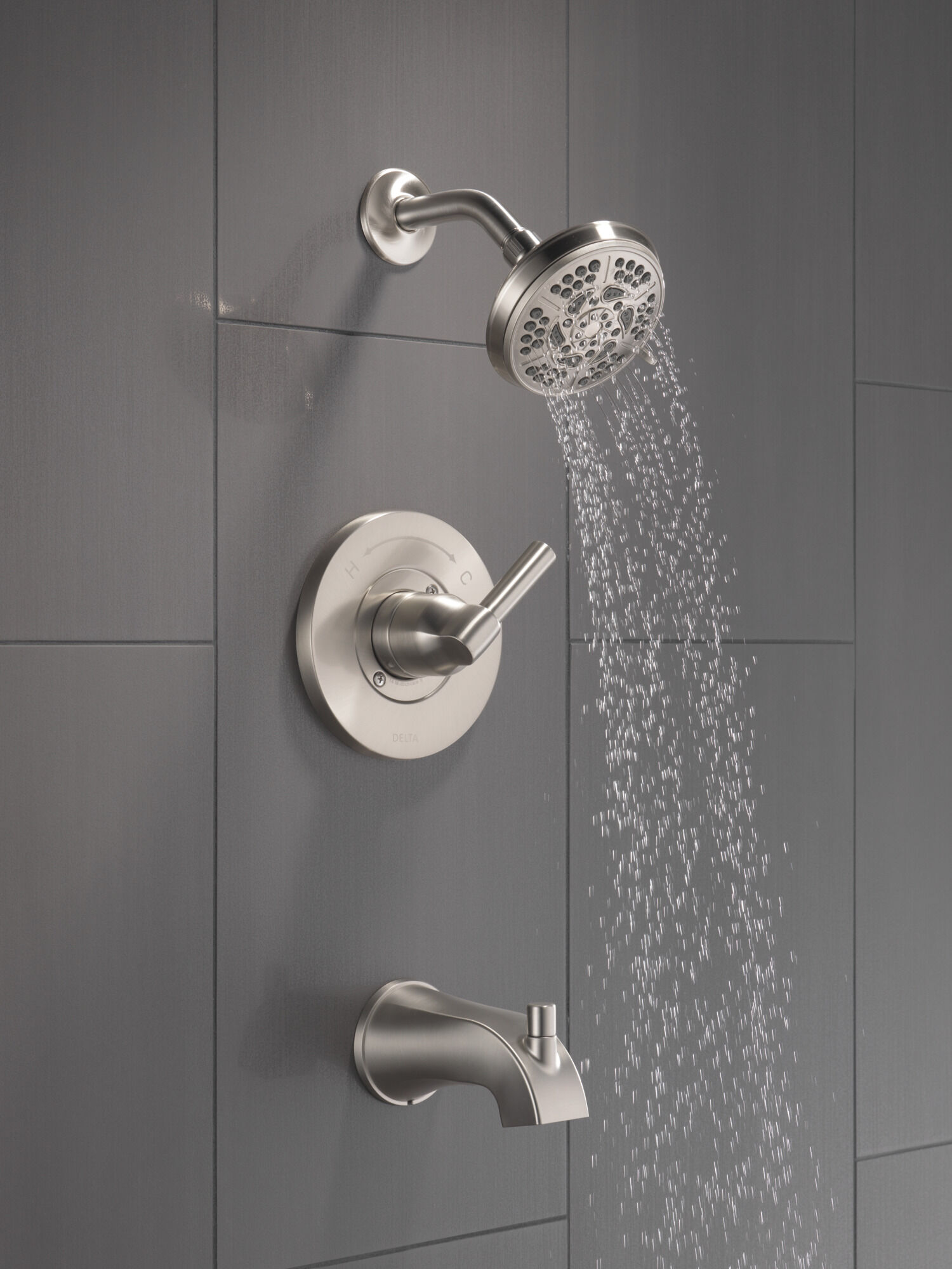 144891-SP Для ванны и душа Monitor® серии 14 Delta Faucet Becker Матовый никель Spotshield  - Вид №8