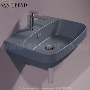 BB10CEMENTOMATT Подвесная раковина настенная прямоугольная Simas Baden Baden серая