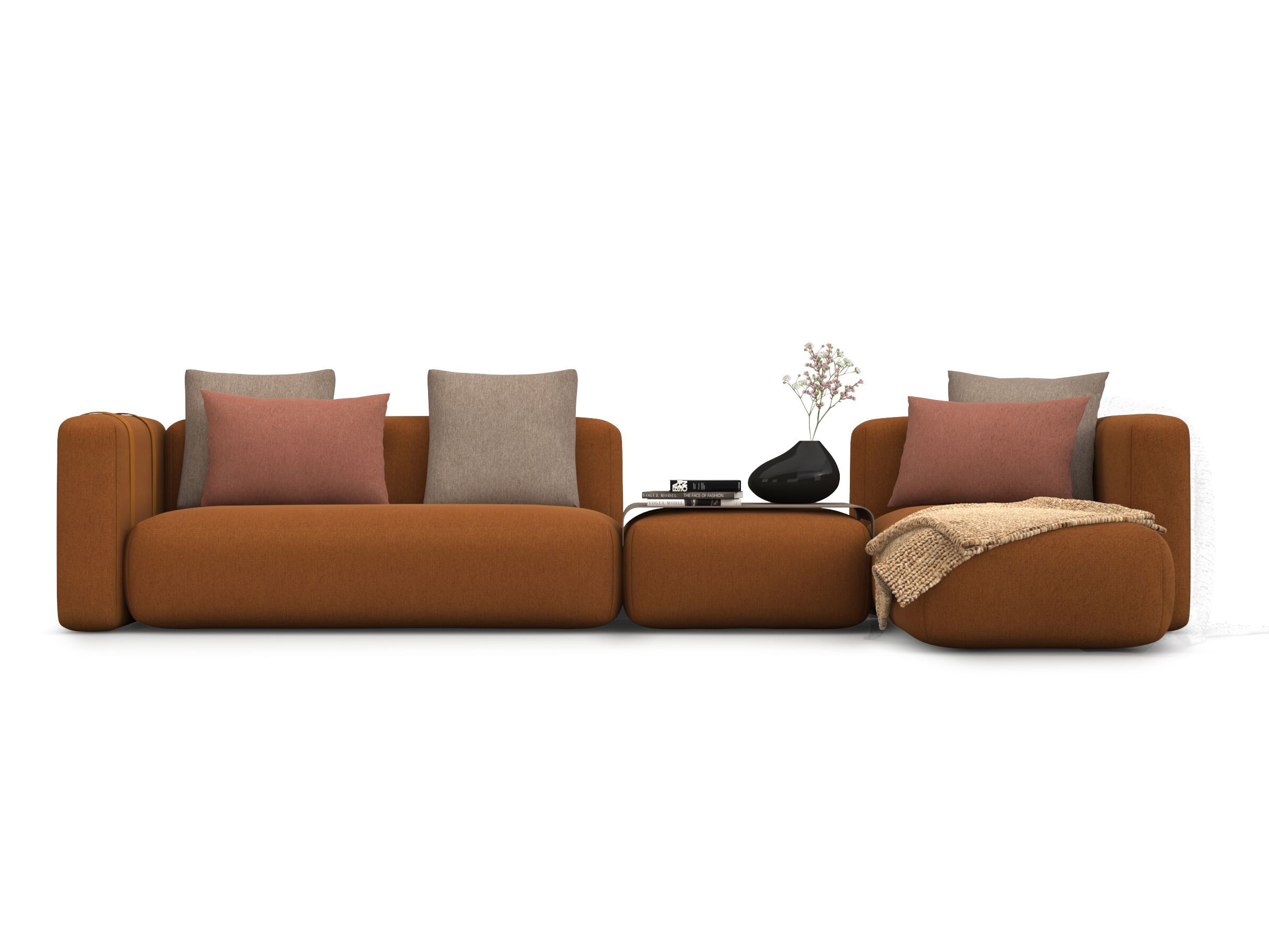 Тканевый диван с полуостровом HANNABI MODEL NO.20 TERRA ARCH-00099933