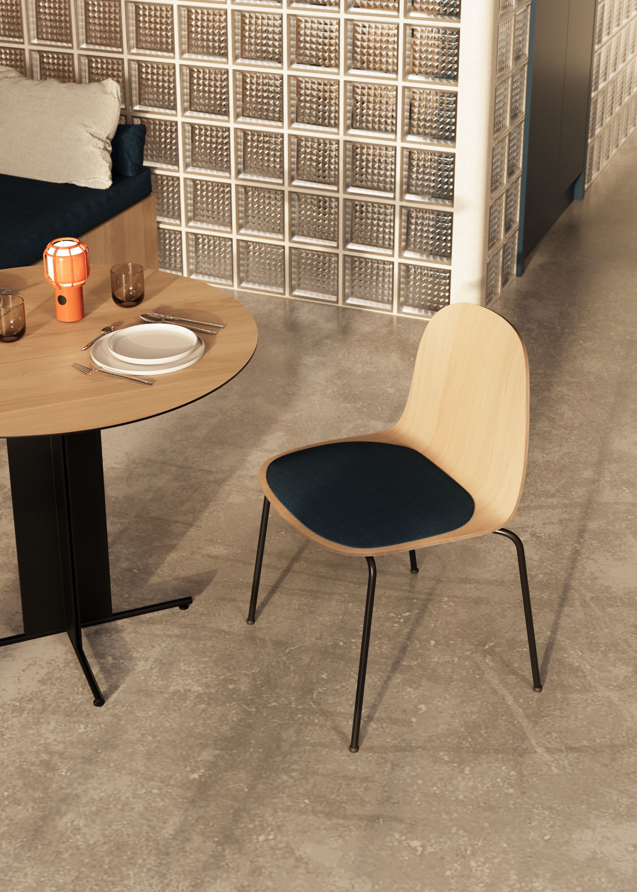 Штабелируемый стул с мягким сиденьем Omelette Editions Земля ARCH-00072259 - Вид №4