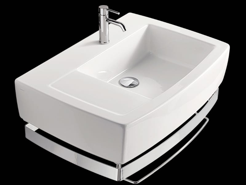 Керамическая прямоугольная раковина с держателем для полотенец Galassia SA.02 ARCH-00000010 - Вид №1