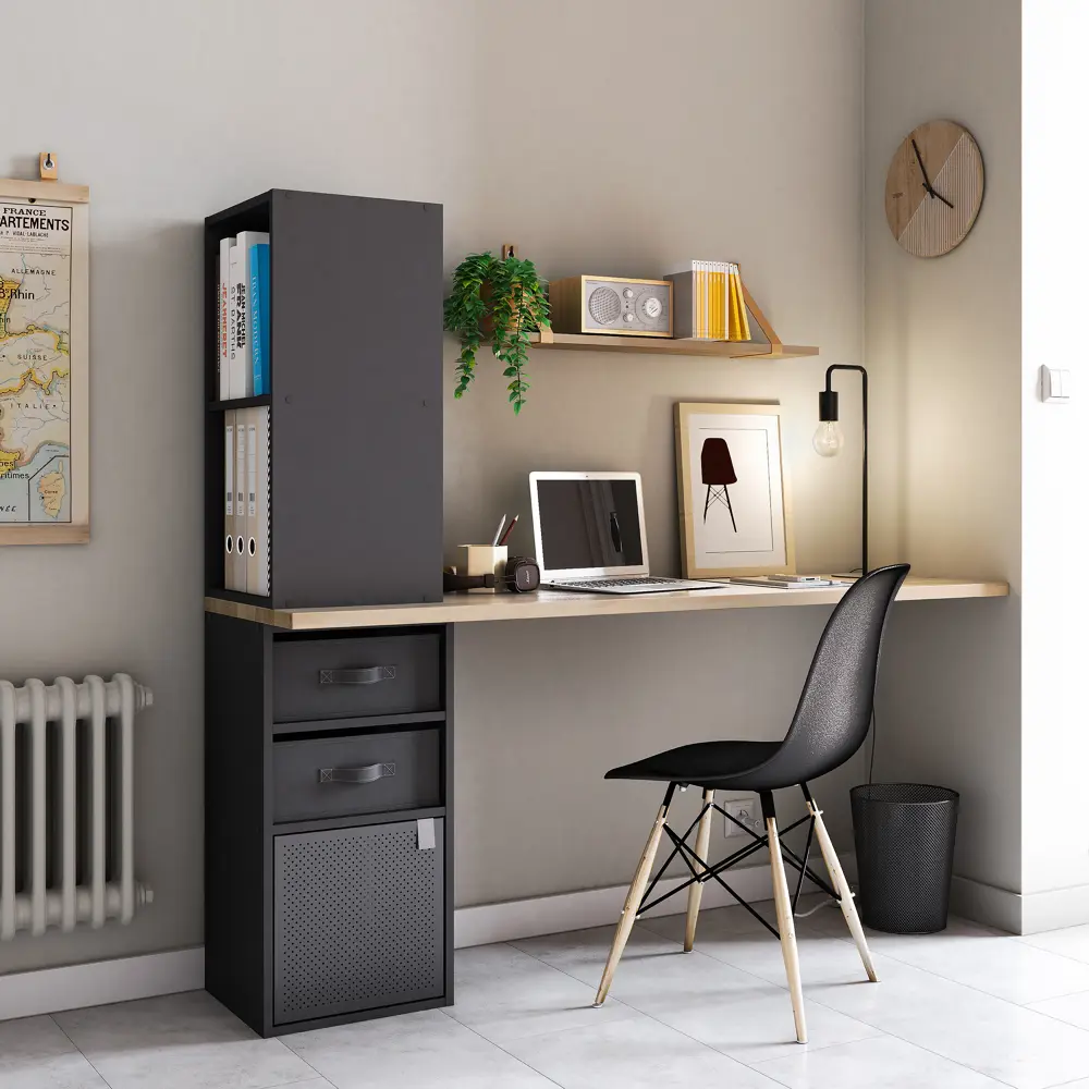 Дверь для стеллажа Spaceo Kub Paris 32x32 см металл цвет черный 82010844 STLM-2097549 - Вид №5