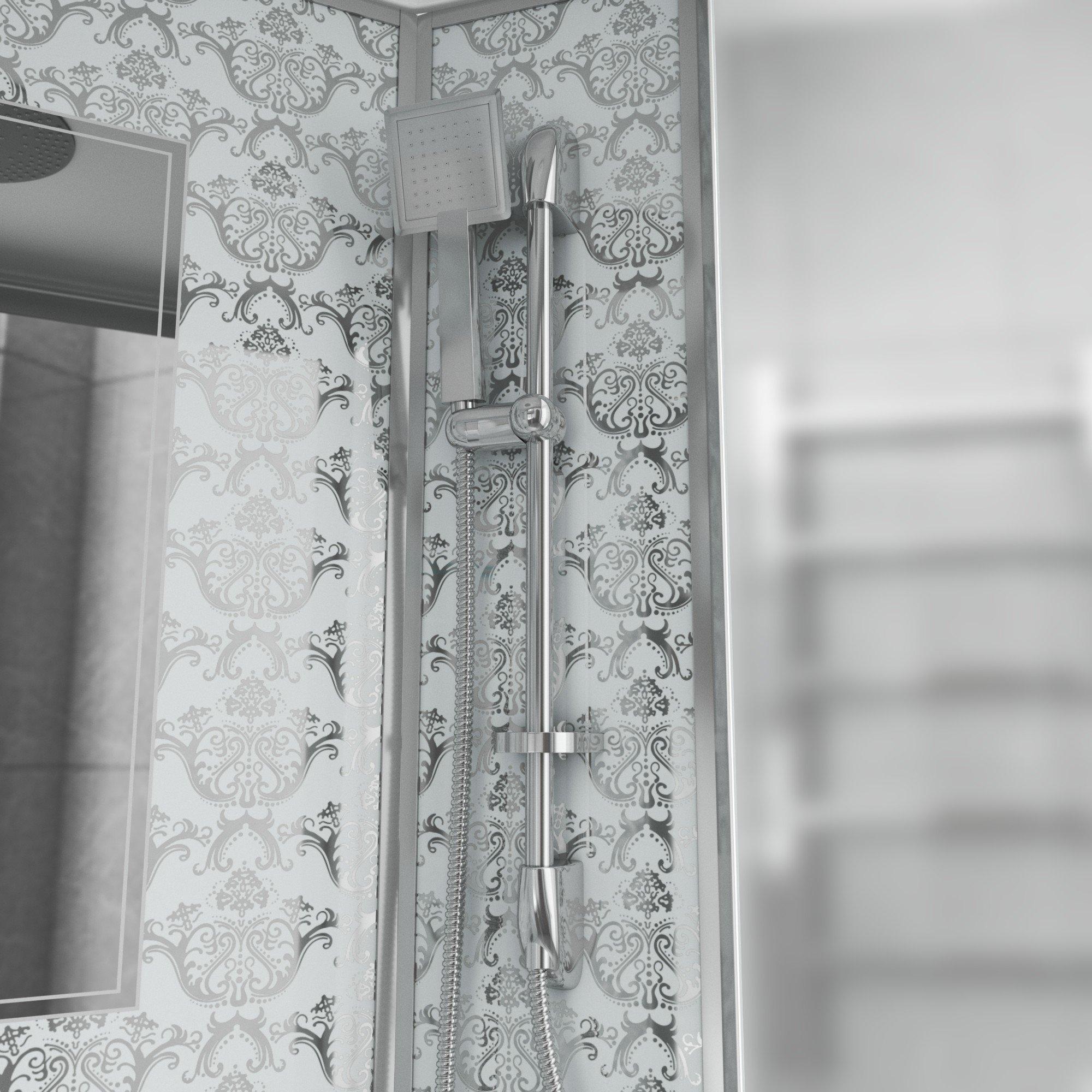 Душевая кабина NG-7711WL (900x1200х2150) низкий поддон стенки БЕЛЫЕ Niagara Luxe - Вид №3