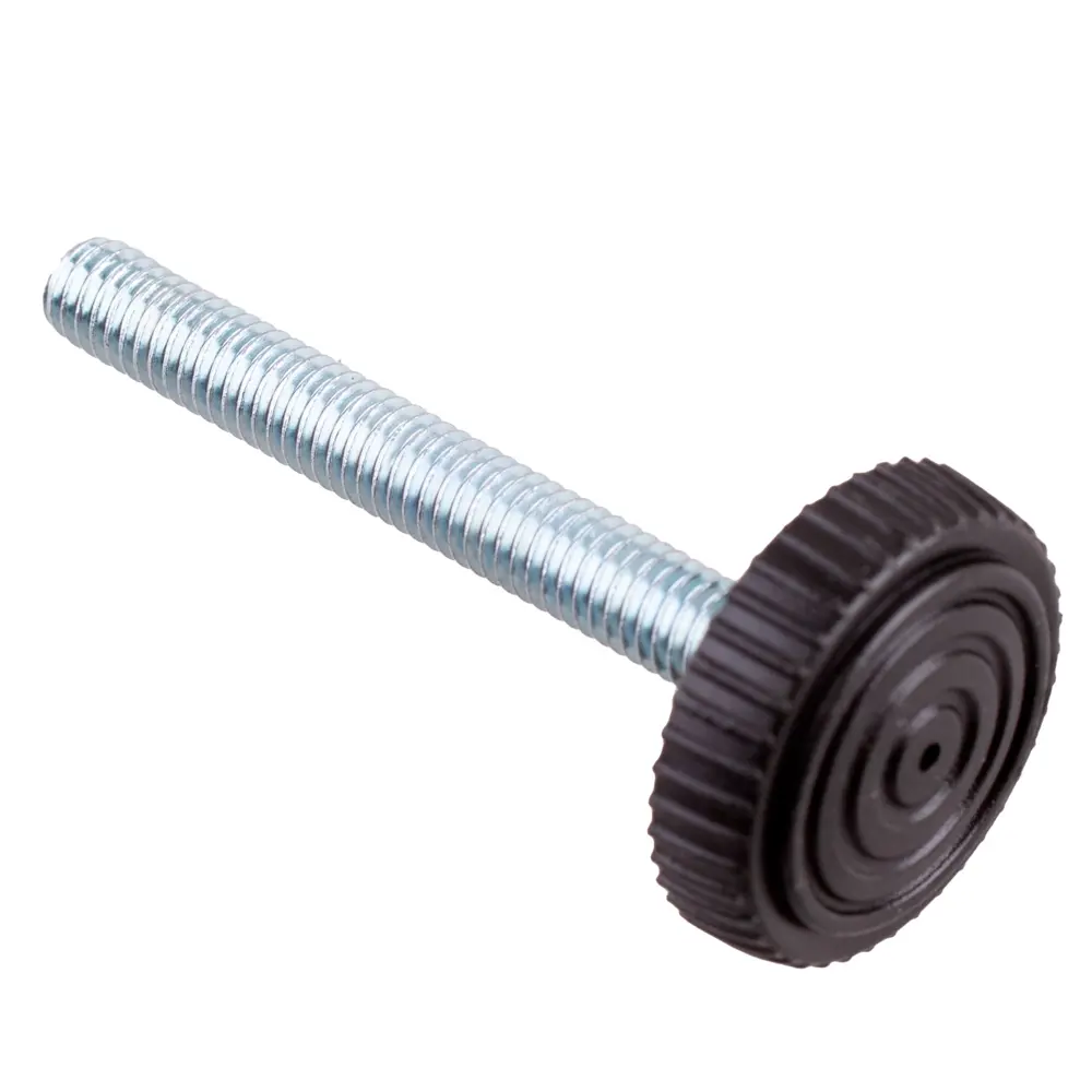 Мебельная ножка регулируемая пластик М6x50 мм матовый черный нагрузка до 5 кг 4 шт. 89430201 STLM-2128414 Santreyd  - Вид №2