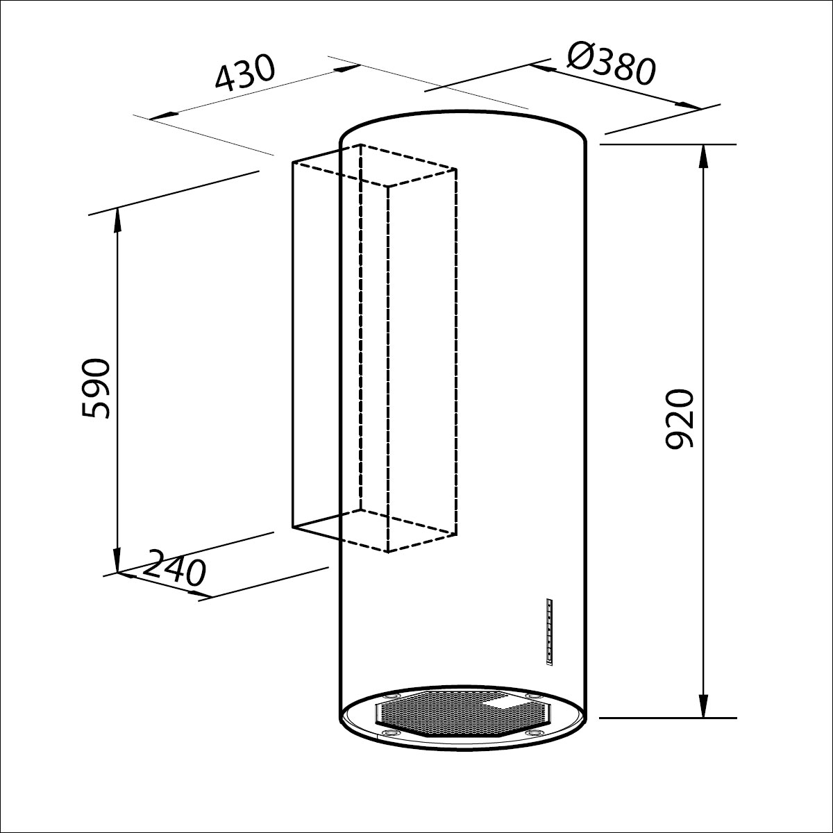 2531001 Вытяжка Cilindro wall 2530001 Fosterspa  - Вид №1