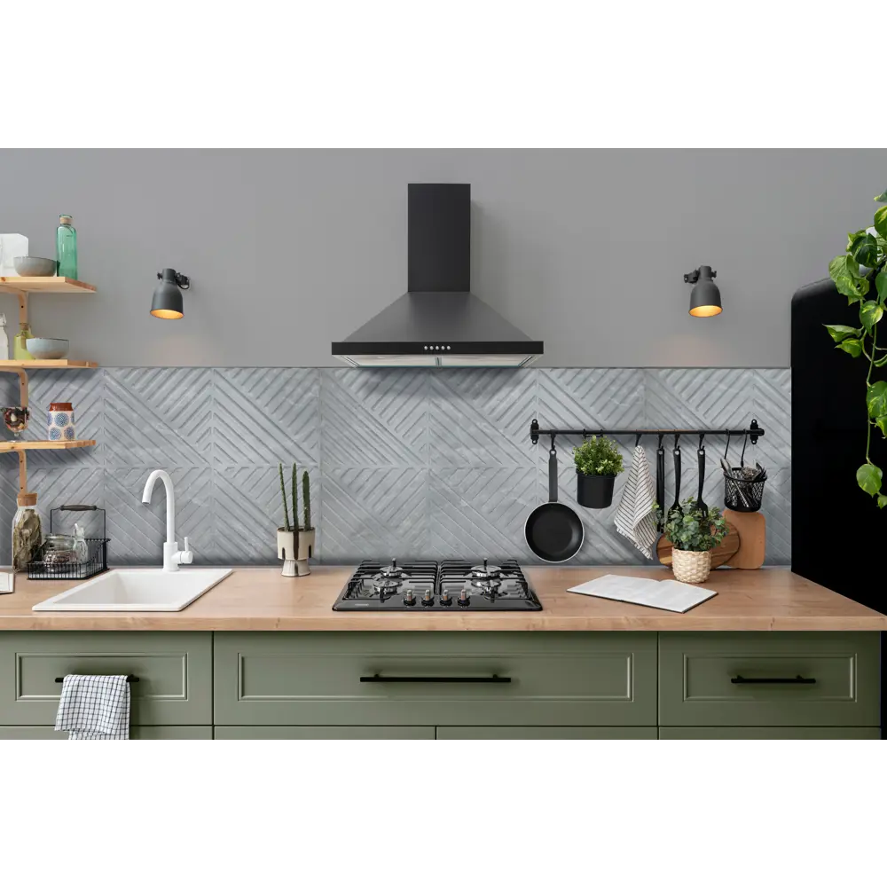 GRACE Стеновая панель ПВХ Мрамор Антико серый 1000x600 мм 89341767 STLM-1014497 - Вид №3