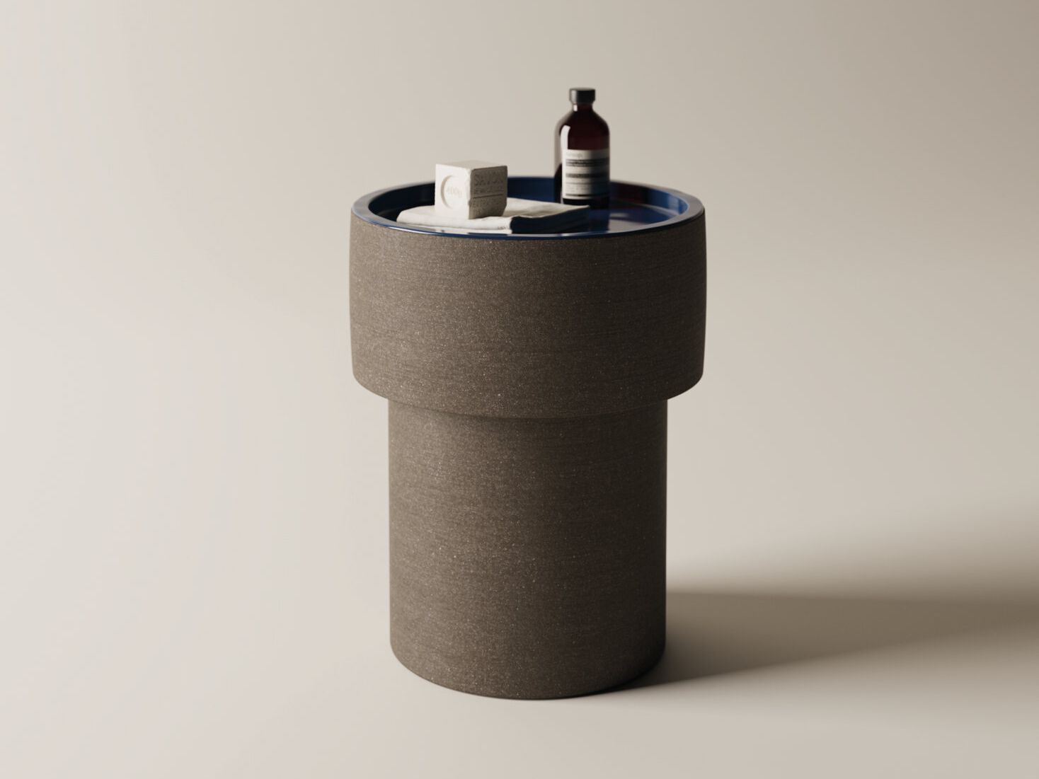 Круглый журнальный столик из огнеупорного камня Agape Cenote ARCH-00135989 - Вид №1