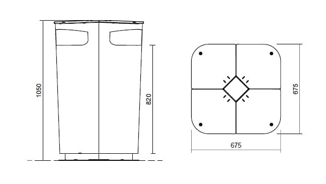 Стальная корзина для мусора для утилизации отходов Studio Città Flower ARCH-00109529 - Вид №6