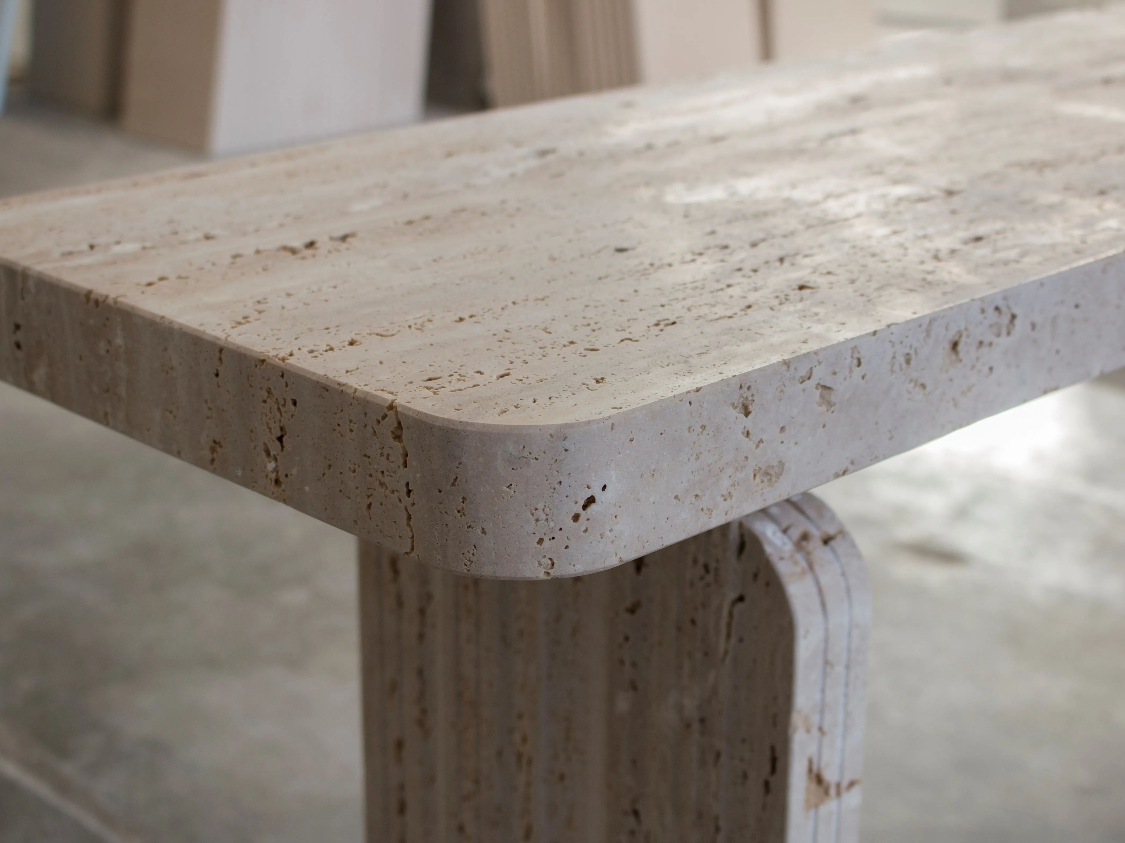 Прямоугольная консоль из травертина Davani Purity ARCH-00072508 - Вид №7