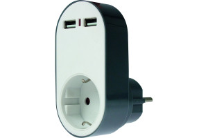 15858049 Розетка с з/у 2хUSB-разъема 5В 2400мА 18211AS SCHWABE
