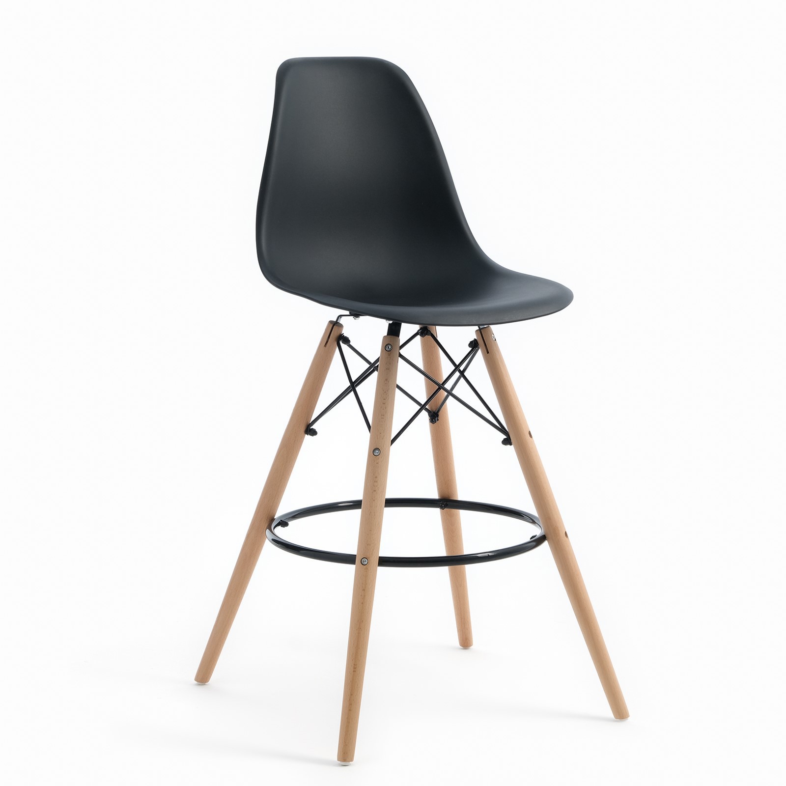 91031093 Кухонный стул Hyh-a304 40х65х47 см abs-пластик цвет черный Eames STLM-0449602 LANGFANG SHUKE E-COMMERCE CO., LTD