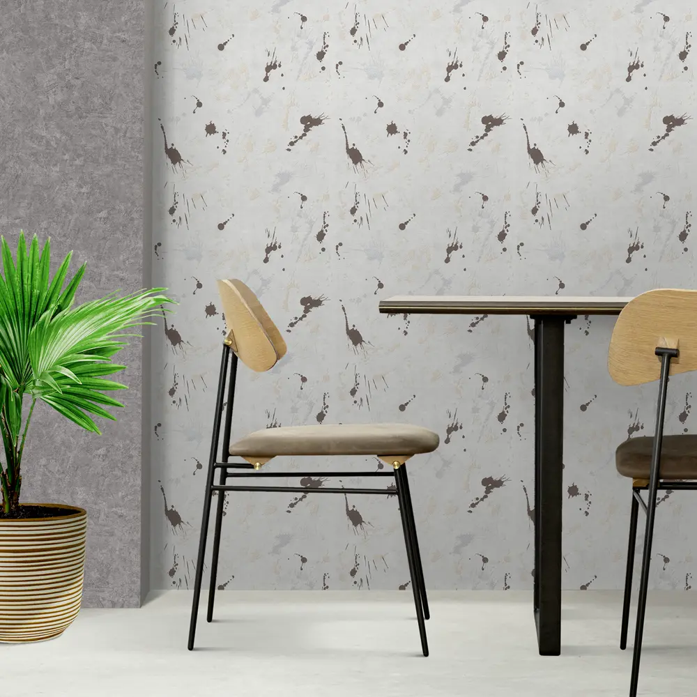 Обои бумажные Московская обойная фабрика Дроп графитовые 0.53 м 6309-1 STLM-2093571 - Вид №3