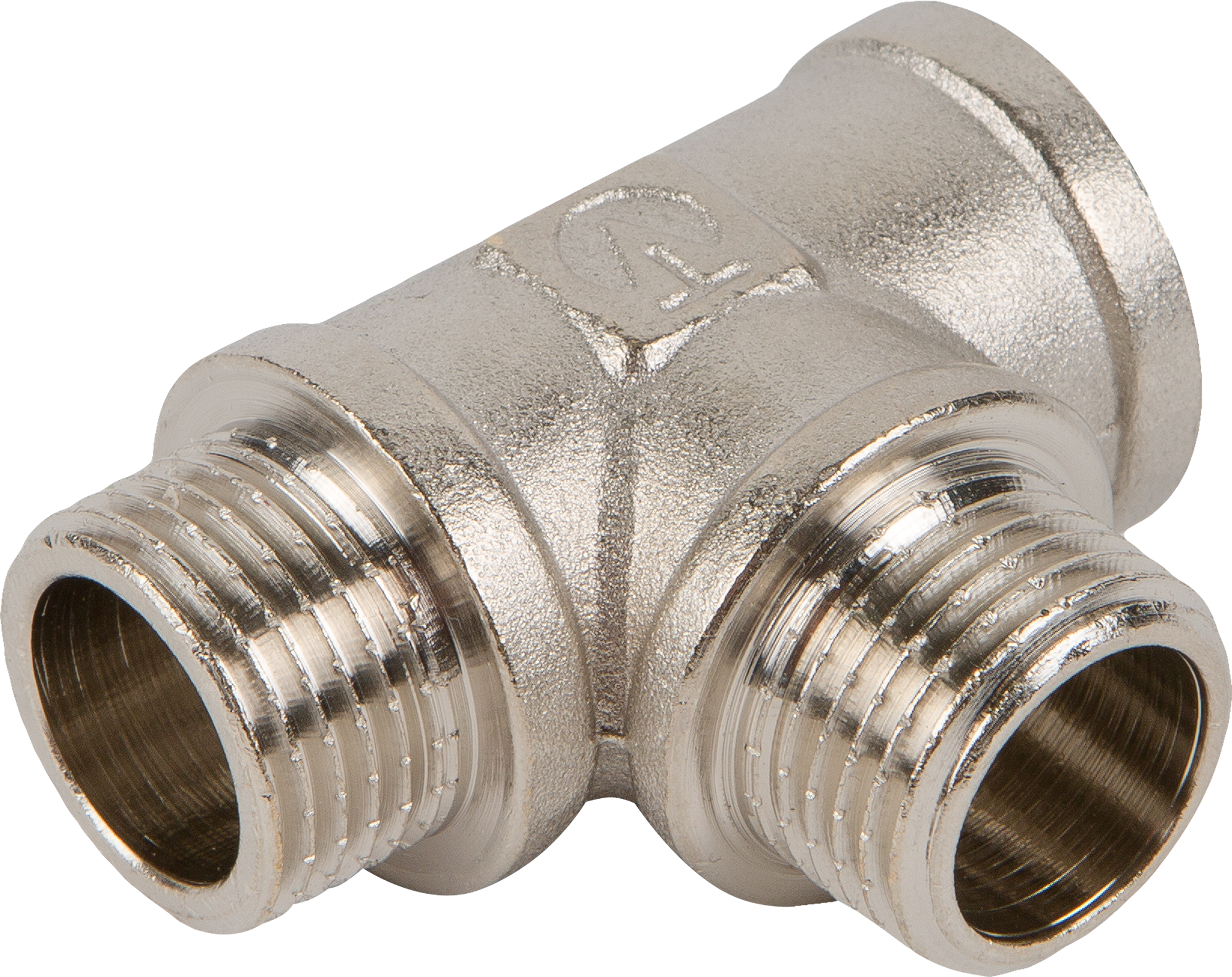 Тройник Valtec 1/2" никелированный для систем водоснабжения и отопления 11978151 STLM-0001656