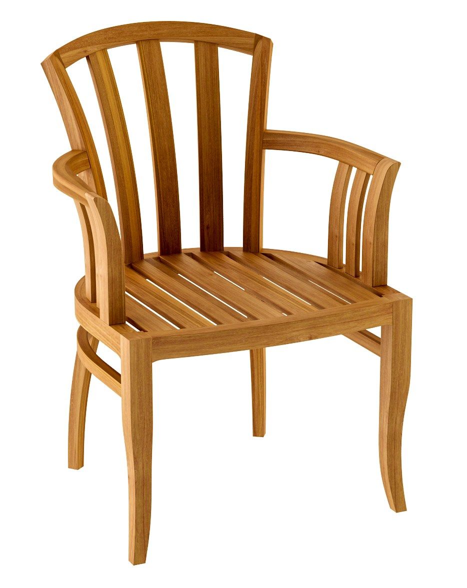 Садовый стул из тикового дерева Deco с подлокотниками ASTELLO Tournesol ARCH-00041595 - Вид №1