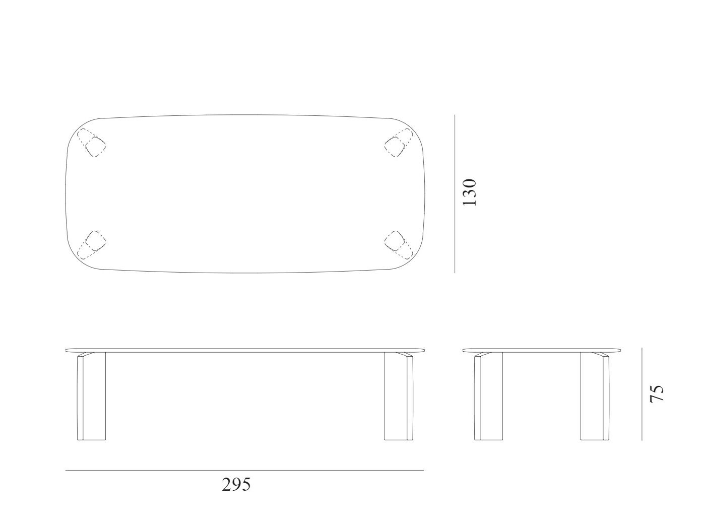 Травертин прямоугольный садовый стол Exteta 10th ARCH-00046705 - Вид №10
