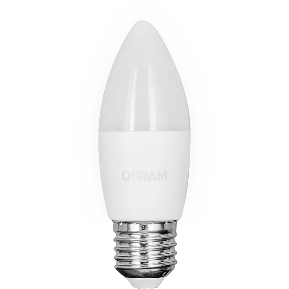 Лампа светодиодная Osram свеча 5Вт 470Лм E27 холодный белый свет STLM-2079320 - Вид №1