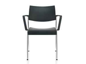 Штабелируемый стул из ламината с подлокотниками