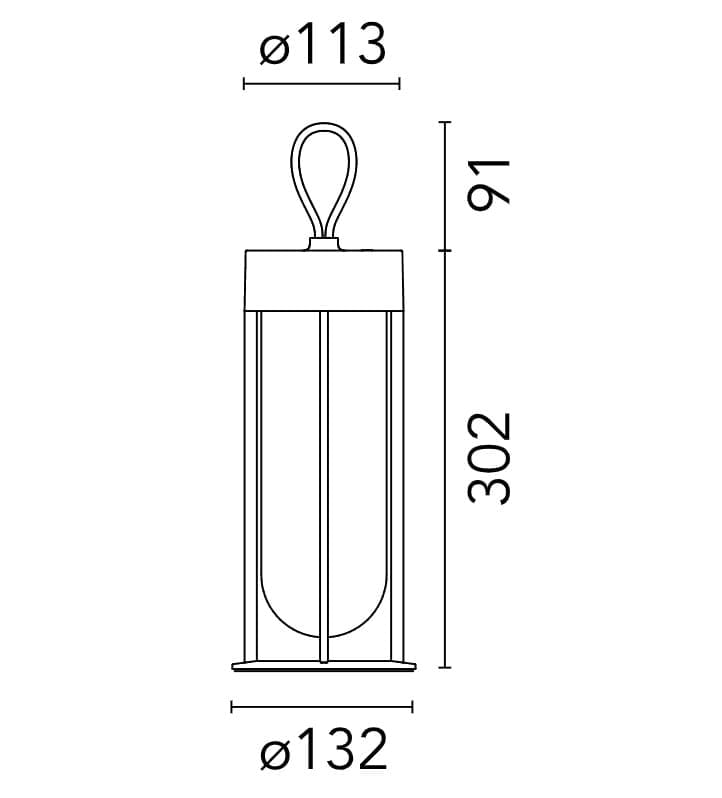 Алюминиевая и стеклянная наружная настольная лампа In Stock Flos ARCH-00050692 - Вид №2